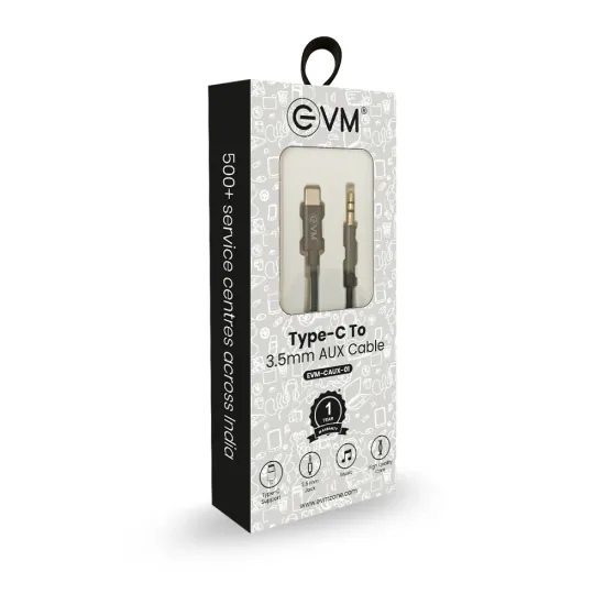 EVM Type-C to 3.5mm Aux Cable Black