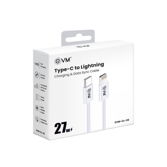 EVM Type-C To Lightning Charging & Data Sync Cable (EVM-CL-03)