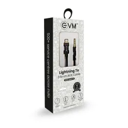 EVM iPhone Lightning to 3.5mm Aux Cable Black