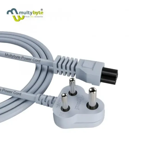 MULTYBYTE Laptop Power Cable 1.5M GREY (HEAVY)