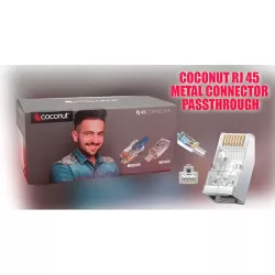 Coconut RJ45 Connector Pass Through Metal (Pack Of 100)