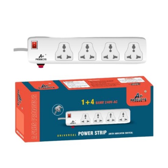 A+Products Spike 4 Socket 1 Switch 4.5m