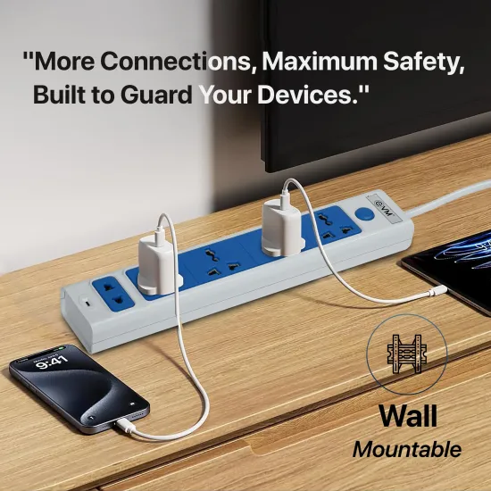 EVM Spike 5 Socket 1 Switch 1.5m (EVM-EnSurge-01)