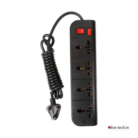 LiveTech Spike 4 Socket 1 Switch 1.8m