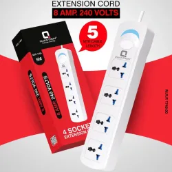 Quantron Spike 4 Socket 1 Switch 5m (QEC-1405)