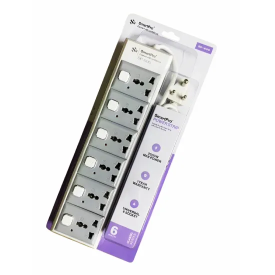 Smart-Pro 6 Socket 6 Switch 1.8m Spike