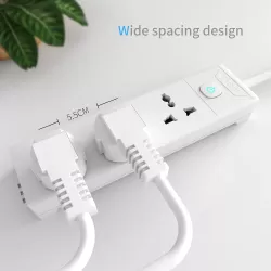 Cablet 3 Socket 1 Switch 1.8m Spike