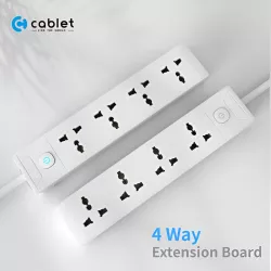Cablet 4 Socket 1 Switch 1.8M Spike