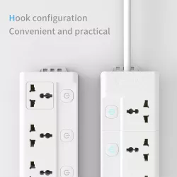 Cablet 3 Socket 3 Switch 4.5m Spike