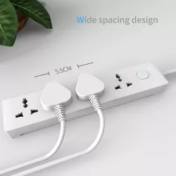 Cablet 4 Socket 1 Switch 4.5m Spike