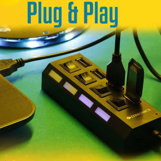 ZEBRONICS USB HUB 4 PORT 2.0 (ZEB 150HB)