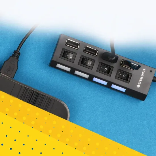 ZEBRONICS USB HUB 4 PORT 2.0 (ZEB 150HB)