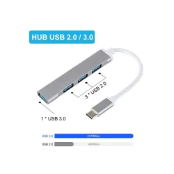 DI Type-C to USB Hub 4 Port