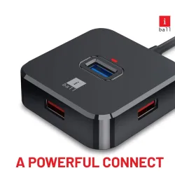 Iball Type-C to USB Hub 4 Port Piano 525