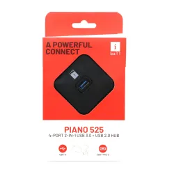 Iball Type-C to USB Hub 4 Port Piano 525