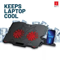 Iball Laptop Cooling Pad ICEPAD LP20 Dual Fan 15.6 Inch With Led