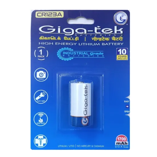 Gigatek Lithium Battery CR123A | LITH-04