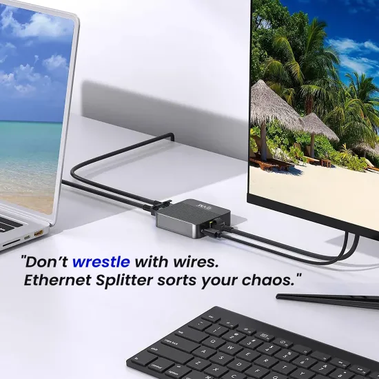 EVM RJ45 Lan Splitter Heavy 1 In 2 Out (EVM-ES45-12)