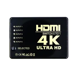 HDMI Switcher 5 Port 4K With Remote