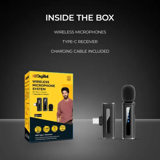 DigiTek Wireless Microphone Type-C With 1 Mic (DWM 010)