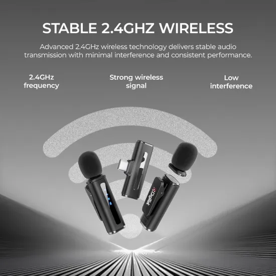 DigiTek Wireless Microphone Type-C With 2 Mic (DWM 014)