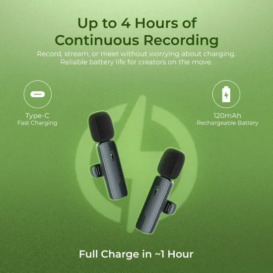 DigiTek Wireless Microphone Type-C With 2 Mic (DWM-008 PRO)