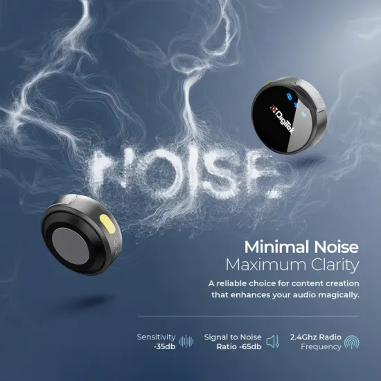 DigiTek Wireless Microphone for Smartphone | DSLR 2-in-1 (DWM-116)