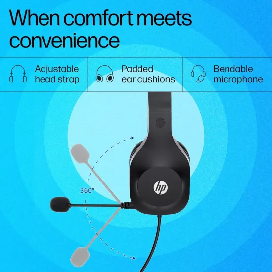 HP H120 Stereo USB Headphone (Open Box)