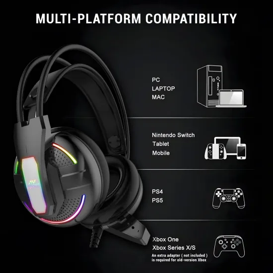 Ant Esports USB Gaming Headphone H525 Pro Black
