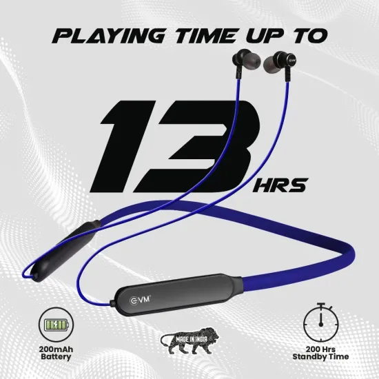 EVM Bluetooth Neckband Earphone Ensport (NB-027) Blue