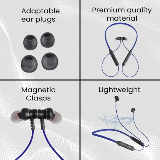 EVM Bluetooth Neckband Earphone Ensport (NB-027) Blue