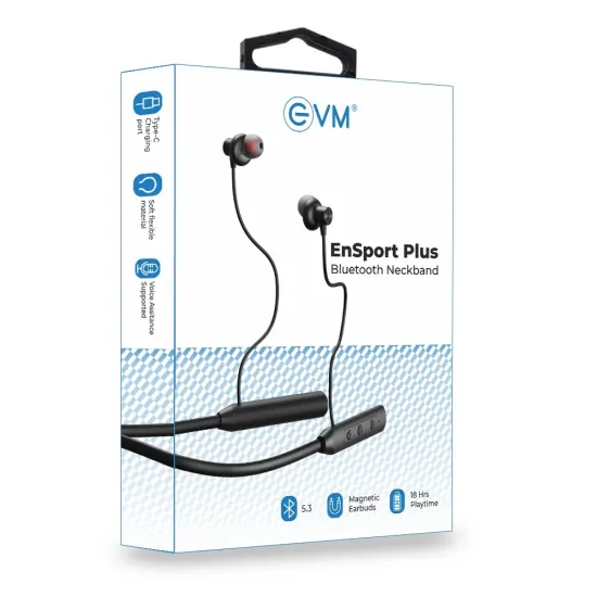 EVM Bluetooth Neckband Earphone EnSport Plus (NB-030) Black