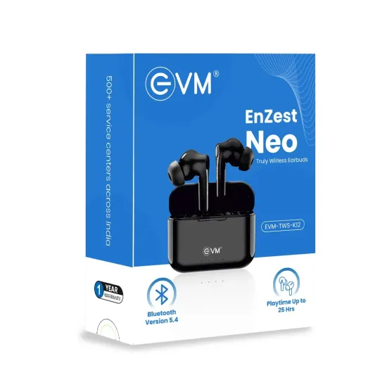 EVM Wireless Bluetooth Earbuds Enzest C Truly Black (TWS-K12)