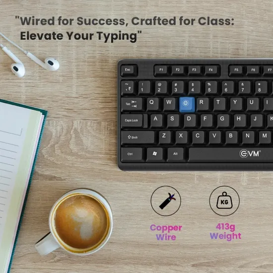 EVM Wired Keyboard Black (EVM-WDK-216)