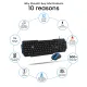 EVM Wired Keyboard Mouse Combo WDKM-414