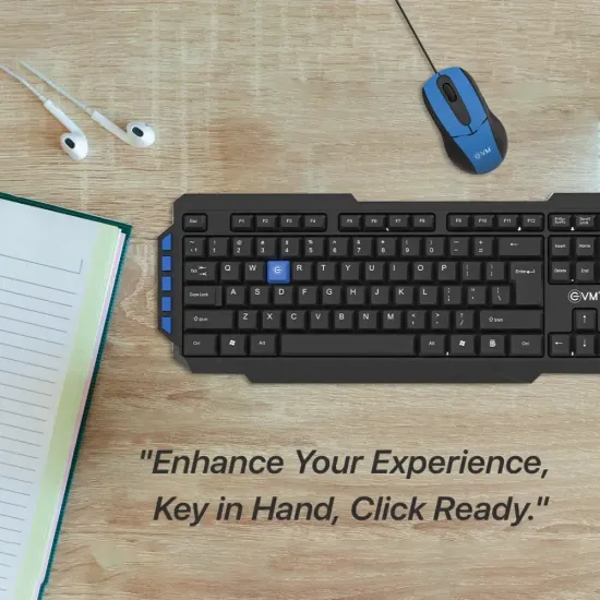 EVM Wired Keyboard Mouse Combo WDKM-414