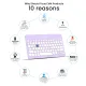 EVM Wireless Keyboard Rechargeable EnEdge WLKM Purple