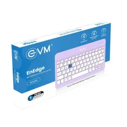 EVM Wireless Keyboard Rechargeable EnEdge WLKM Purple