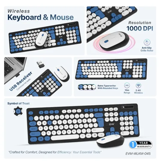 EVM Wireless Keyboard Mouse Combo (WLKM-045)