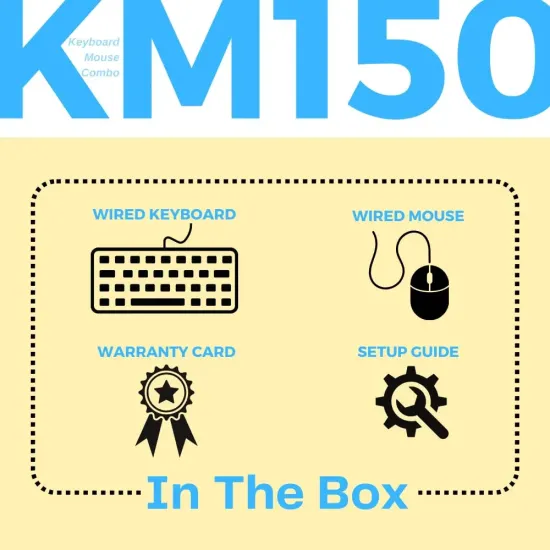 HP USB Keyboard Mouse Combo Chiclet KM150