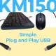 HP USB Keyboard Mouse Combo Chiclet KM150