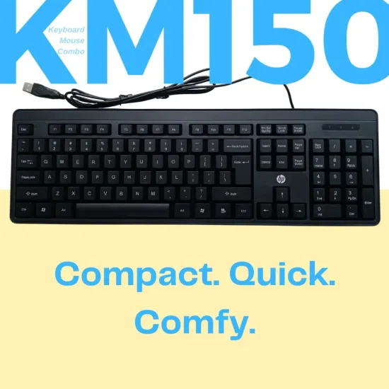 HP USB Keyboard Mouse Combo Chiclet KM150