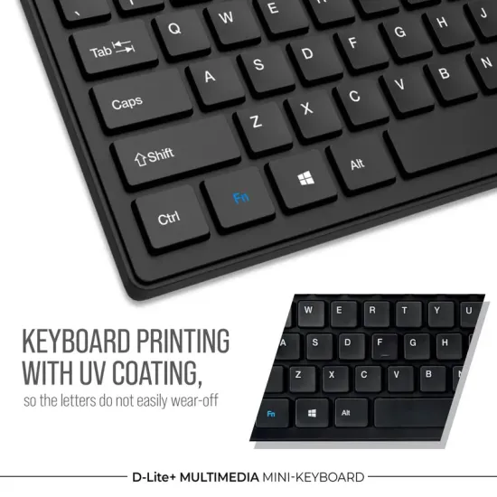 LAPCARE WIRELESS KEYBOARD MINI D-LITE PLUS BLACK