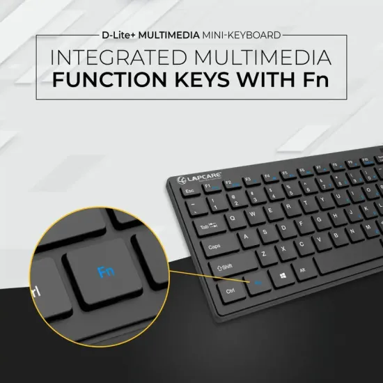 LAPCARE WIRELESS KEYBOARD MINI D-LITE PLUS BLACK