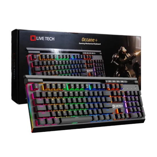 Live Tech Gaming Keyboard Mechanical USB RGB OCTANE+