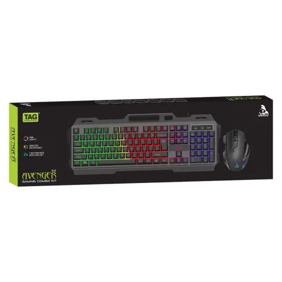 TAG Gaming Keyboard Mouse Combo USB RGB AVENGER 3.0