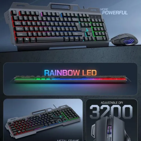 TAG Gaming Keyboard Mouse Combo USB RGB AVENGER 3.0
