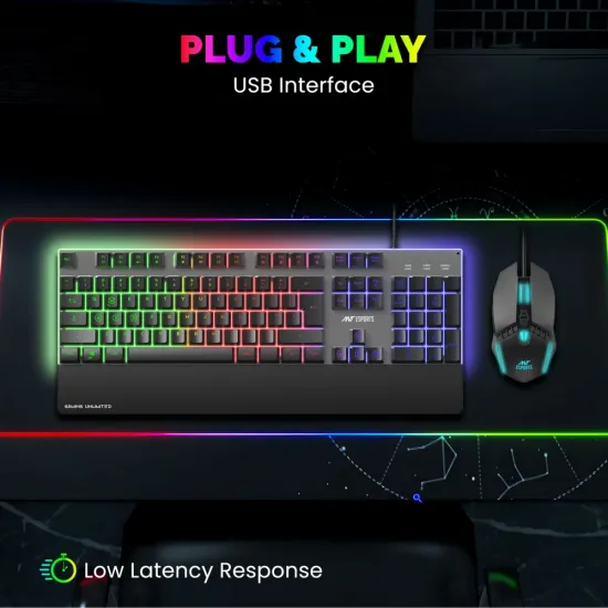 Ant Esports USB Mechanical Gaming Keyboard Mouse Combo RGB (KM550)