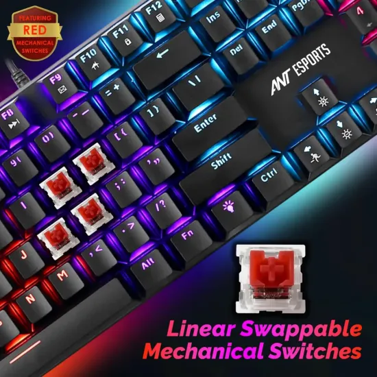 Ant Esports USB Mechanical Gaming RGB Keyboard (Scorpion MK30)