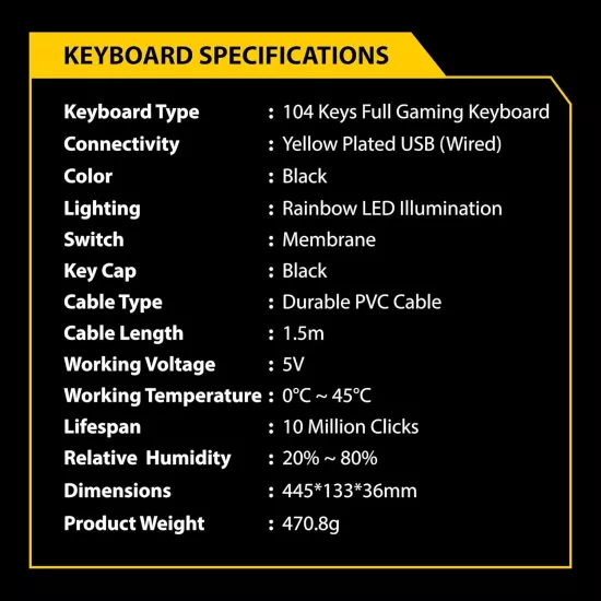 Ant Esports USB Gaming Keyboard Mouse Combo KM1650 RGB